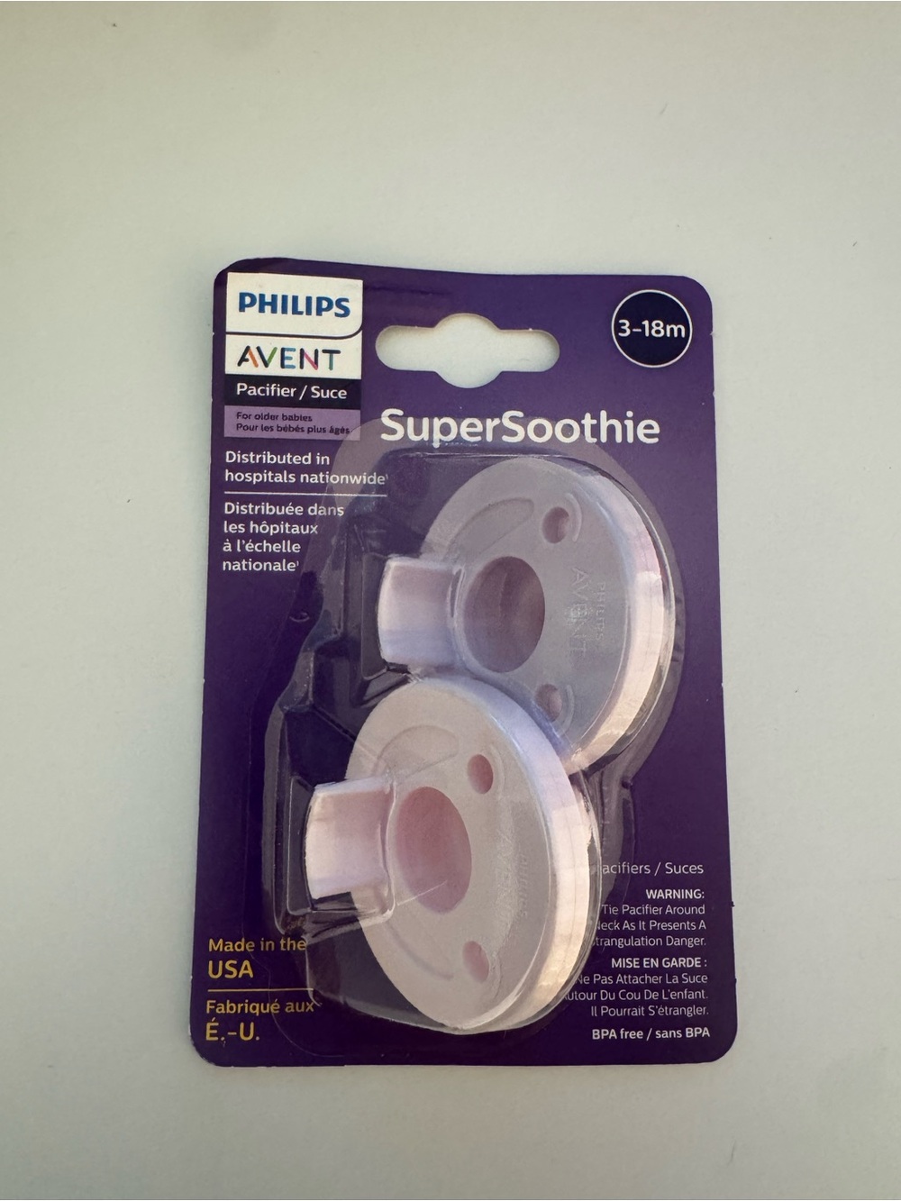 Philips AVENT SuperSoothie Pacifiers - Pink and Purple